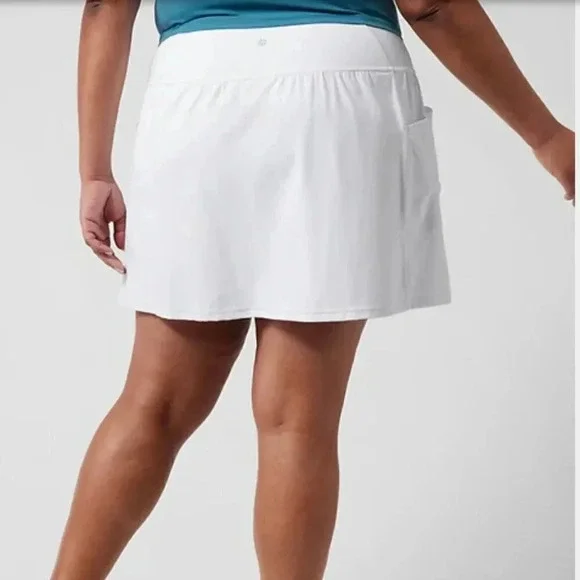 Athleta Salutation Skort Skirt Shorts Pockets A-Line Athletic White Plus Size 2X - Picture 3 of 10